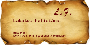 Lakatos Feliciána névjegykártya